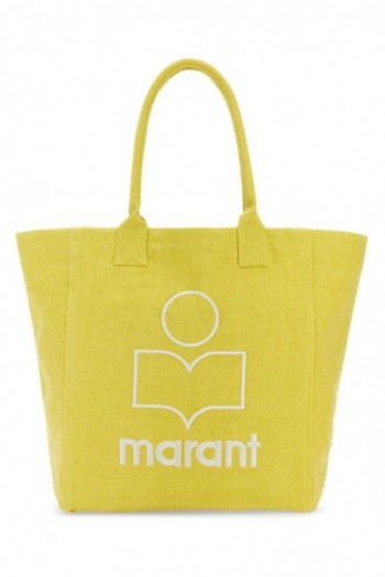 Isabel Marant Żółta bawełniana torba na zakupy Yenky