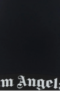 2Palm Angels Czarny, krótki top z elastycznego nylonu z logo