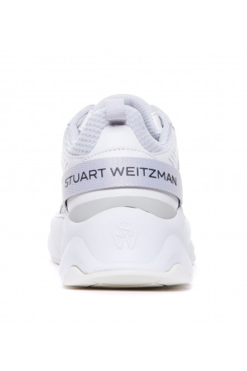 Stuart Weitzman Białe sneakersy SW TRAINER z logo