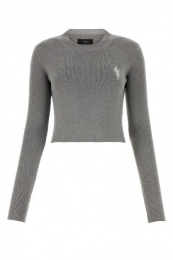 Amiri Szary sweter z bawełny i kaszmiru