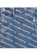 2Alexander Wang Granatowe spodenki z nadrukiem logo