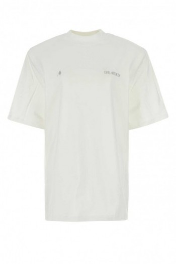 The Attico Biały bawełniany t-shirt oversize Kilie