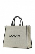 2Lanvin Szara materiałowa torba shopper