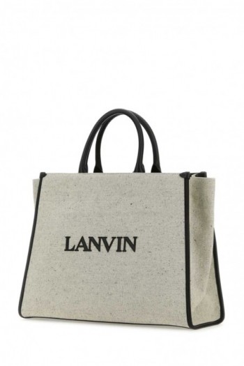 Lanvin Szara materiałowa torba shopper