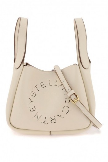 Stella mccartney Beżowa torebka do ręki alter mat z logo