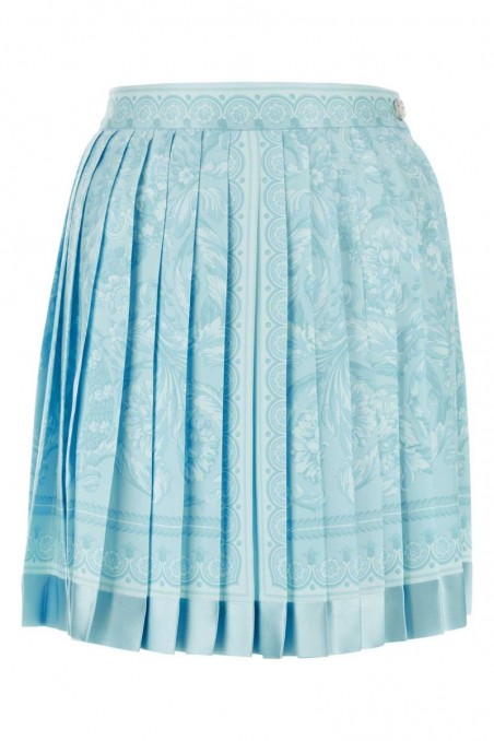 Versace Jedwabna spódnica mini z nadrukiem