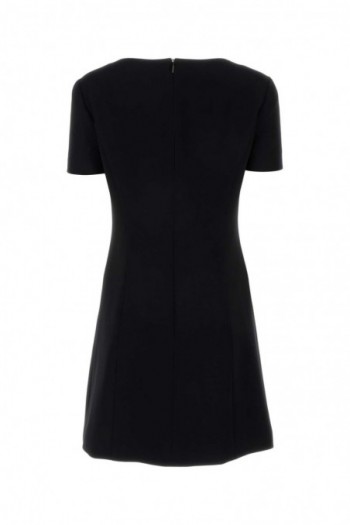 Versace Czarna sukienka mini ze stretchem, czarna
