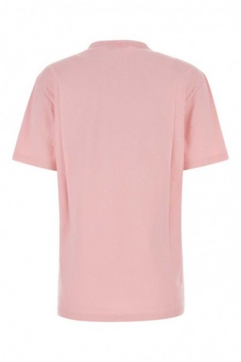 Versace Różowa bawełniana koszulka z logo