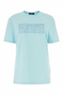 2Versace Jasnoniebieska bawełniana koszulka z logo