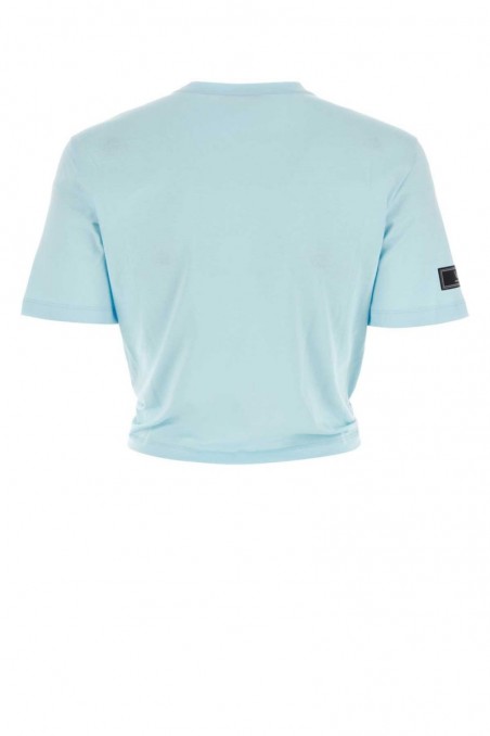 Versace Pastelowy jasnoniebieski bawełniany t-shirt 1978 Re-Edition