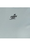 2Fendi Krótka koszulka z logo FENDI ROMA, niebieska