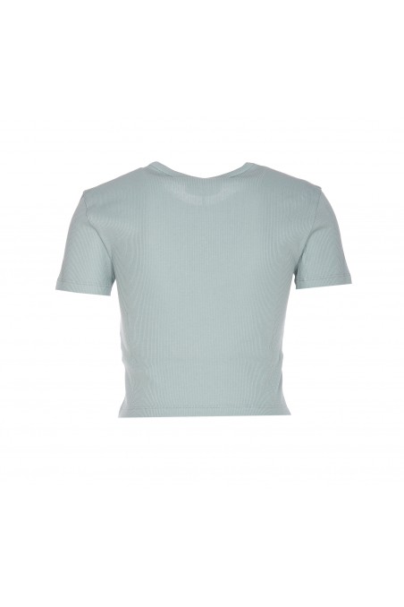 Fendi Krótka koszulka z logo FENDI ROMA, niebieska