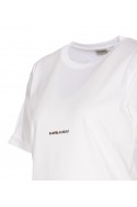 2SAINT LAURENT  Koszulka z logo, biała, RIVE GAUCHE