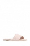 2Alexander McQueen Różowe skórzane klapki z logo