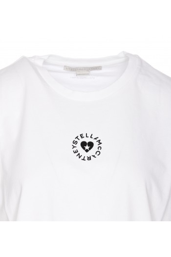 Stella mccartney Bawełniana koszulka z logo LOVESTRUCK
