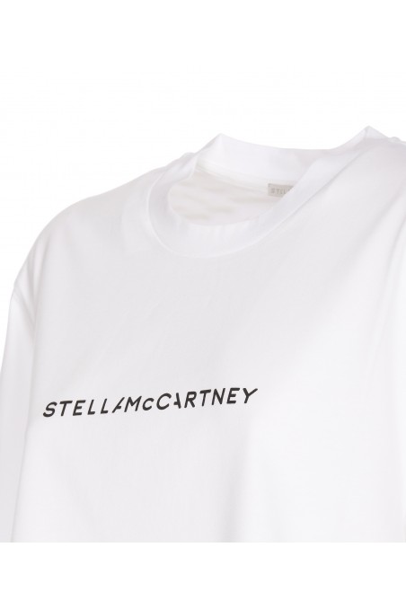 Stella mccartney Bawełniana koszulka z logo, 6J01583SPY489000