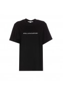 2Stella mccartney Bawełniana koszulka z logo, czarna