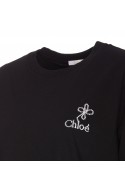 2Chloe Bawełniana koszulka z logo, czarna