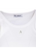 2The Attico Top bez rękawów z haftowanym logo, biały