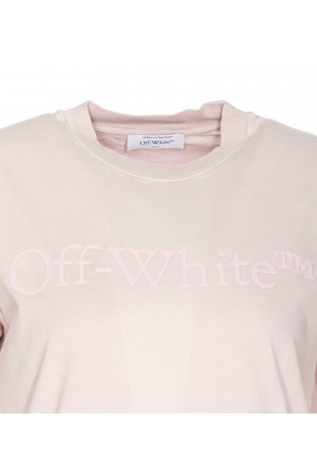 Off-white Bawełniana koszulka z logo, OWAA049S24JER0013636