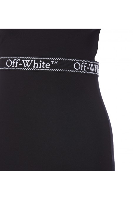Off-white Elastyczna sukienka z logo