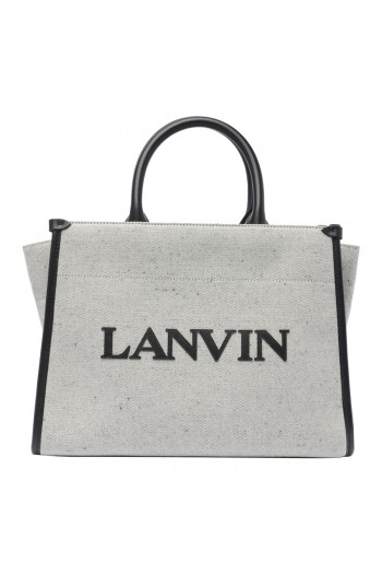Lanvin Szara materiałowa torba shopper IN&OUT