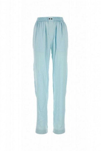Alexander Wang Jasnoniebieskie satynowe spodnie od piżamy