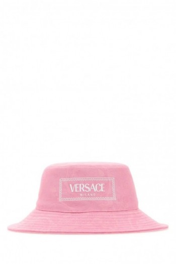 Versace Różowy bawełniany kapelusz