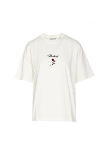 Burberry Bawełniana koszulka z logo, 8083647B7264