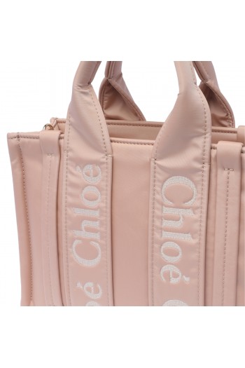 Chloe Mała materiałowa torba shopper 'WOODY', różowa, C23WS397L416K7