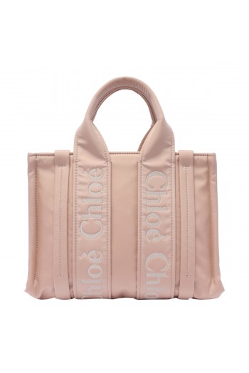 Chloe Mała materiałowa torba shopper 'WOODY', różowa, C23WS397L416K7