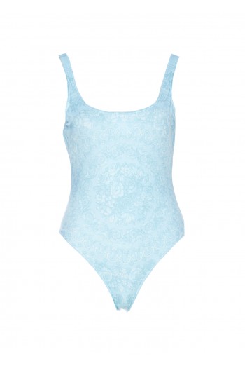 Versace Jednoczęściowy strój kąpielowy BAROCCO, niebieski